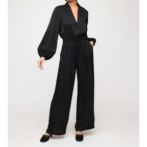 NEW FIFTEEN TWENTY skyler v-neck relaxed jumpsuit in black
